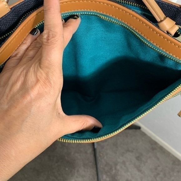 Spartina 449 Mareena hipster crossbody bag blue and gold - Picture 5 of 11